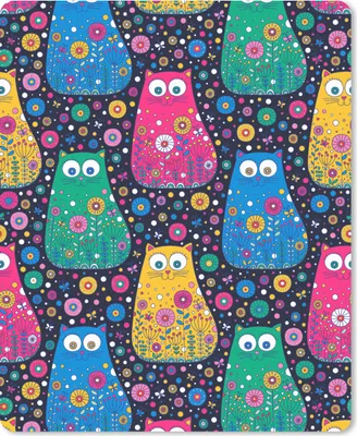 Produktbild von MuchoWow® Mauspad Mousepad Katze - Regenbogen - Blumen 19x23 cm - Mousepads - Maus Mat - Pad - Mausunterlage - Mauspads - Spielen