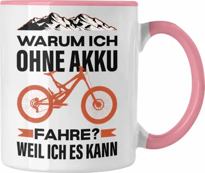 Produktbild von Trendation - Fahrradfahrer Geschenk Tasse mit Spruch Rennrad Mountainbike Geschenkidee Radfahrer Lustig (Rosa)