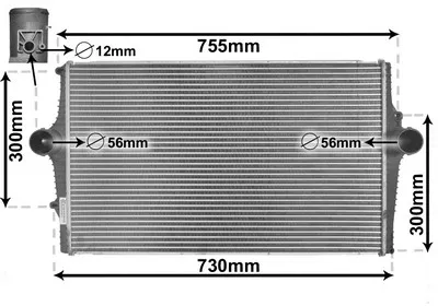 Produktbild von VAN WEZEL 59004137 Ladeluftkühler LLK für VOLVO V70 II (285) Turbo Intercooler