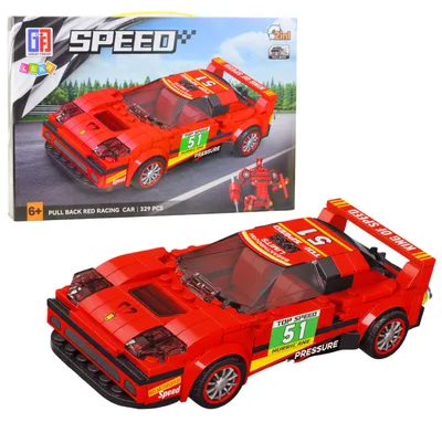 Obrázek produktu pro Stavebnice "Auto Robota 2 v 1", červená, 329 dílků.