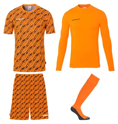 Immagine prodotto di Set da portiere Uhlsport Progressive - arancione fluo/nero, taglia: XL