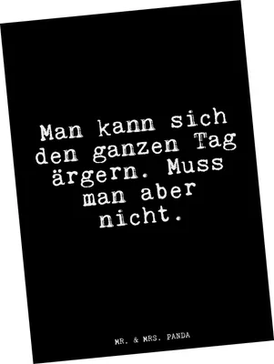 Produktbild von Mr. & Mrs. Panda Postkarte Man kann sich den... - Schwarz - Geschenk, Glizer Spruch Sprüche Weisheiten Zitate Lustig Weisheit Worte, bildkarte, Freundin, Ansichtskarten