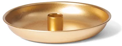 Produktbild von Novaliv Stabkerzenhalter Deko Schale GOLD 15cm Tafelkerzen Kerzenpin candle holder Weihnachtliche Tischdekoration Dekoschale Kerzenständer Adventskranz scandic chic Kerzenteller Kerzenpick