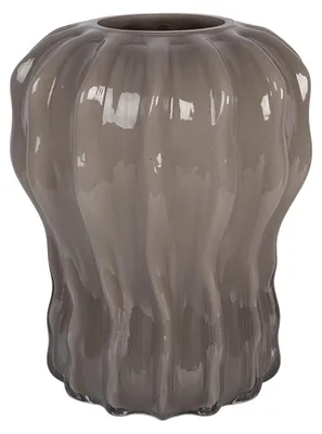 Productafbeelding van Clayre & Eef vaas, diameter 19 cm, hoogte 25 cm, grijs glas