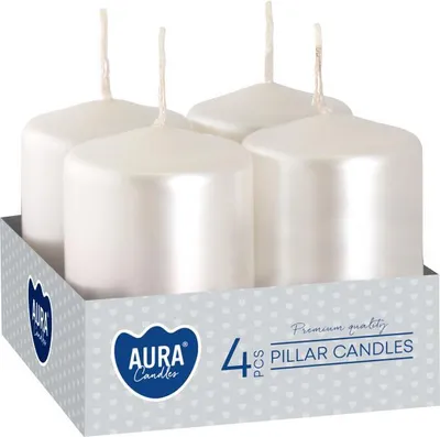Zdjęcie produktu dla Świeca wotywna BISPOL Aura 7H 6CM SW40/60 BIAŁA PERŁA 4szt.