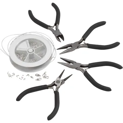 Produktbild von Kreativ Set Schmuck mit Werkzeug, Versilbert, 1 Set [HOB-99128]