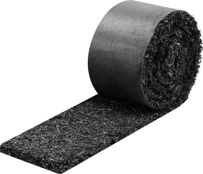 Obrázek produktu pro Gumová mulčovací rohož, 4 role 305 x 11,5 cm, trvalá mulčovací ohraničení z recyklované gumy, přírodně vypadající bariéra proti květinám s kolíky, 0,5 palce silné řezatelné zahradní ohraničení pro terénní úpravy