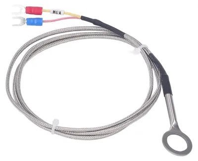 K-Typ Thermoelement, Ø 14-40, bis 1000 °C, Edelstahl, 1 m