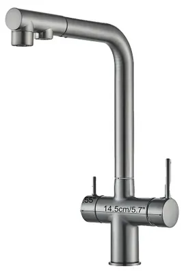 Produktbild von Küchenarmatur, Ausziehbarer Auslauf, Doppelgriff, Chrom