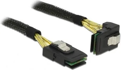 Image de SAS Kabel Delock Mini SAS -> Mini SAS St/St 1.00m gewinkelt