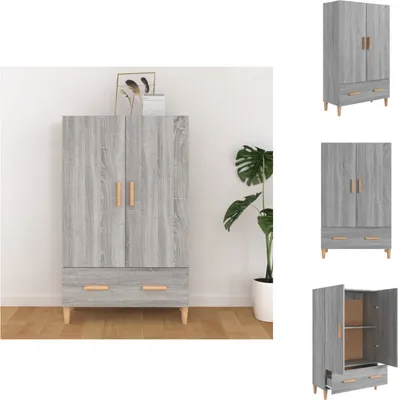 Immagine prodotto di vidaXL Credenza Grigio Sonoma 70x31x115 cm Materiale a base di legno - Credenze