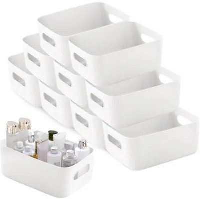Obrázek produktu pro Plastové organizéry do koupelny v bílé barvě – velké – 30 x 27 x 19 cm