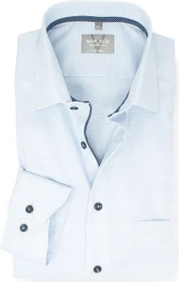 Produktbild von Businesshemd - Comfort Fit - Struktur - Bleu, Kragenweite:41