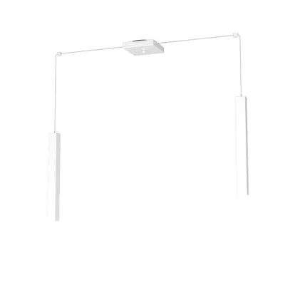 Obrázek produktu pro Zavěšení Moderní Square Tube Metal White 2 světla Gu10