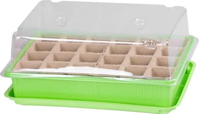 Productafbeelding van Mini-kweekkas Strend Pro, set voor het zaaien, 5-delig, voor 24 zaailingen, 27,5 x 20,5 x 7 cm