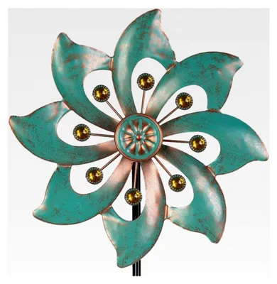 Produktbild von Windspiel für die Gartendekoration, klein, wasserdicht, Metall, Windräder für Hof und Garten, 94 x 25,4 cm