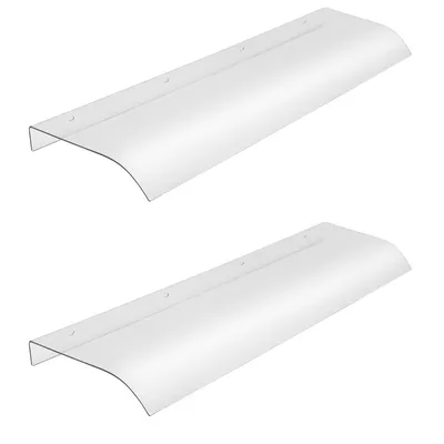 Produktbild von 2tlg. Set Vordach für Haustür Überdachung Haustürvordach Haustürdach Pultvordach Bogenvordach Türdach Polycarbonat-Vordach UV-Schutz 40x100cm