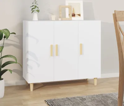 Obrázek produktu pro vidaXL Příborník bílý 90x34x80 cm Dřevěná konstrukce