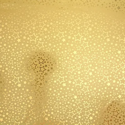 Produktbild von Geschenkpapier goldene Sterne 70cm x 2m Rolle Gold metallic glänzend