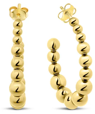 Produktbild von CO88 Collection - 8CE-70598 - oorbellen oorringen open met bolletjes - 4 mm balls -  goudkleurig