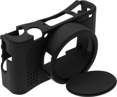 Produktbild von vhbw Hülle kompatibel mit Sony Cybershot DSC-RX100M7 Kamera - Case, Silikon Schwarz, Extra Schutz für Kameralinse