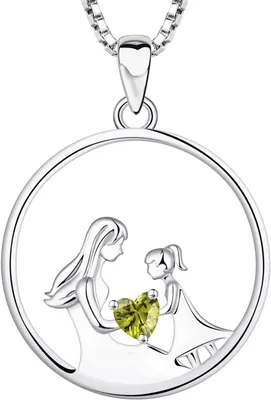 Produktbild von Halskette Mutter und Tochter/Sohn, 925 Sterling Silber, 45-48 cm, Schmuck für Frauen