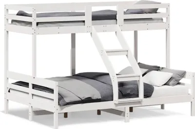 Image de Maison Exclusive - Lit superposé sans matelas 90x200/140x200 cm blanc bois massif