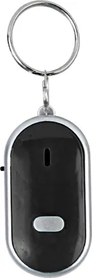 Image de Commande vocale Dispositif anti-perte Whistle Key Finder Porte-clés Locator Tracer (Noir)