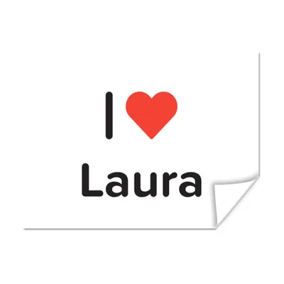 Produktbild von MuchoWow® Poster Ich liebe - Laura - Mädchen 160x120 cm - Foto Plakat