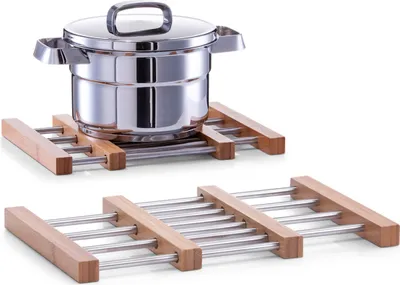 Produktbild von Zeller Topfuntersetzer, ausziehbar, Bamboo/Edelstahl 23,5-39,5x20