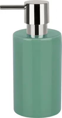 Produktbild von Spirella Seifenspender "Tube" | mit Pumpe | Flüssigseifen-Spender | Porzellan | 300ml | Langliebig und Robus | Moos Grün
