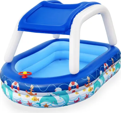 Zdjęcie produktu dla Bestway aufblasbarer Pool Captain Family, Durchmesser 2,13 m x 1,55 m, Hšhe 1,32 m