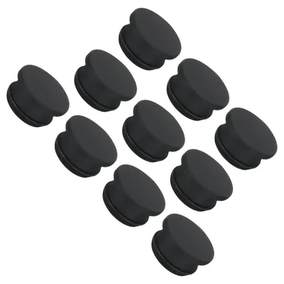 Silikon-Snap-in-Stopfen, 22 mm, schwarz, 10 Stück
