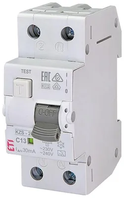 Zdjęcie produktu dla Wyłącznik różnicowoprądowy ETI Wyłącznik FI-LS KZS-2M A C13/0,03