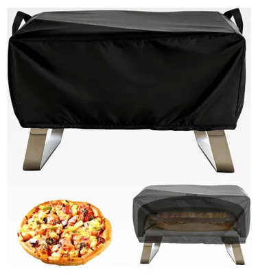 Produktbild von Schutzhülle für Pizzaofen 62×62×28 cm, Grillabdeckung, Schwarz, Wasserdicht und Widerstandsfähig, Geeignet für Gasgrillabdeckung 17 Zoll