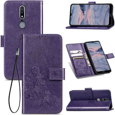 Zdjęcie produktu dla Pokrowiec König Design kompatybilny z Nokia 45018 - fioletowe etui na telefon komórkowy ze sztucznej skóry