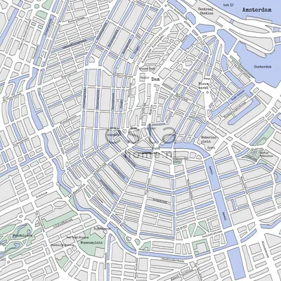Immagine prodotto di ESTAhome fotomurale mappa di amsterdam grigio e blu 279 x 279 cm