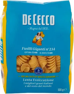 Produktbild von 24x Pasta De Cecco 100% Italienisch Fusilli giganti n. 234 Nudeln 500g + Italian Gourmet Polpa 400g