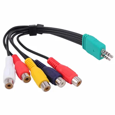 Produktbild von D52 AV Video Audio Adapter Kabel – 3-in-1 AV Anschluss für Samsung TV BN39-01154W / BN3901154W – 23 cm