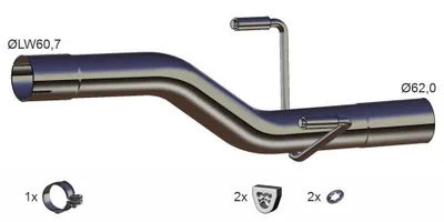 Produktbild von ERNST Abgasrohr Auspuffrohr passend für MERCEDES-BENZ SPRINTER 3-t Kasten (903) 391474