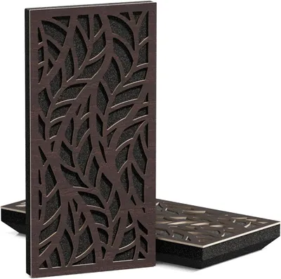Obrázok produktu pre Balenie 4 kusov – Tenké, zvukovoizolačné akustické panely K5 – difúzne panely | 50x25 cm | Reflexia | Hrúbka – Farba: [33 mm | Wenge]