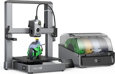 Produktbild von Creality Hi Combo 3D-Drucker 500mm/s Druckmaschine mit CFS-Mehrfarbenfilamentbox Filamenttyperkennung 260x260x300mm Bauvolumen Ganzmetallgehäuse