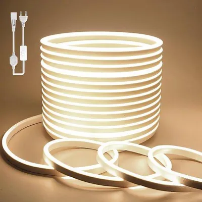 Obrázek produktu pro LED světelný pás, 10 metrů, bílý, 220 V, ohebný, IP65, vodotěsný, do obývacího pokoje a pro interiérovou výzdobu