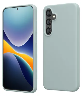 Zdjęcie produktu dla Etui kwmobile do telefonu Samsung Galaxy S23 FE – silikonowe etui – ładowanie bezprzewodowe – etui ochronne w kolorze Cool Mint