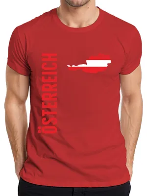 Produktbild von Österreich Fußball Fan Weltmeisterschaft Europameisterschaft EM Herren T-Shirt, Rot, XXL