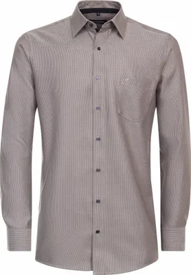 Produktbild von CASAMODA Herren Businesshemd Langarm Kent Comfort-Fit Struktur Beige 39