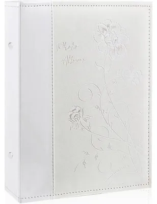 Produktbild von Fotoalbum 10x15 cm, 300 Fotos, Lederoptik, Weiß