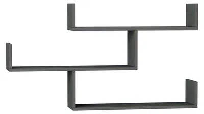 Image de Étagère murale en bois « Tibet » - 120 x 22 x 67 cm - Anthracite