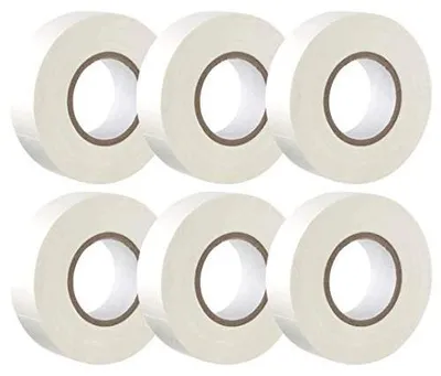 Zdjęcie produktu dla Taśma izolacyjna pcw biała 19MM x 20M do instalacji elektrycznych 6 rolek