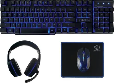Obrázok produktu pre Rebeltec SHERMAN klávesnica Myš v balení Herný USB QWERTY Anglický Black
